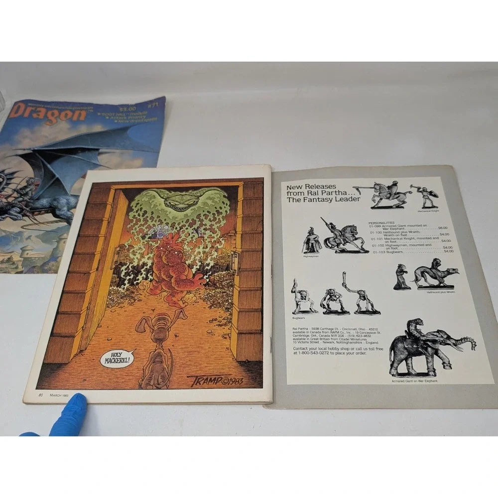 The Dragon Magazine 71 Vol VII Issue 9 Dungeons‎ & Dragons March 1983 VTG READ